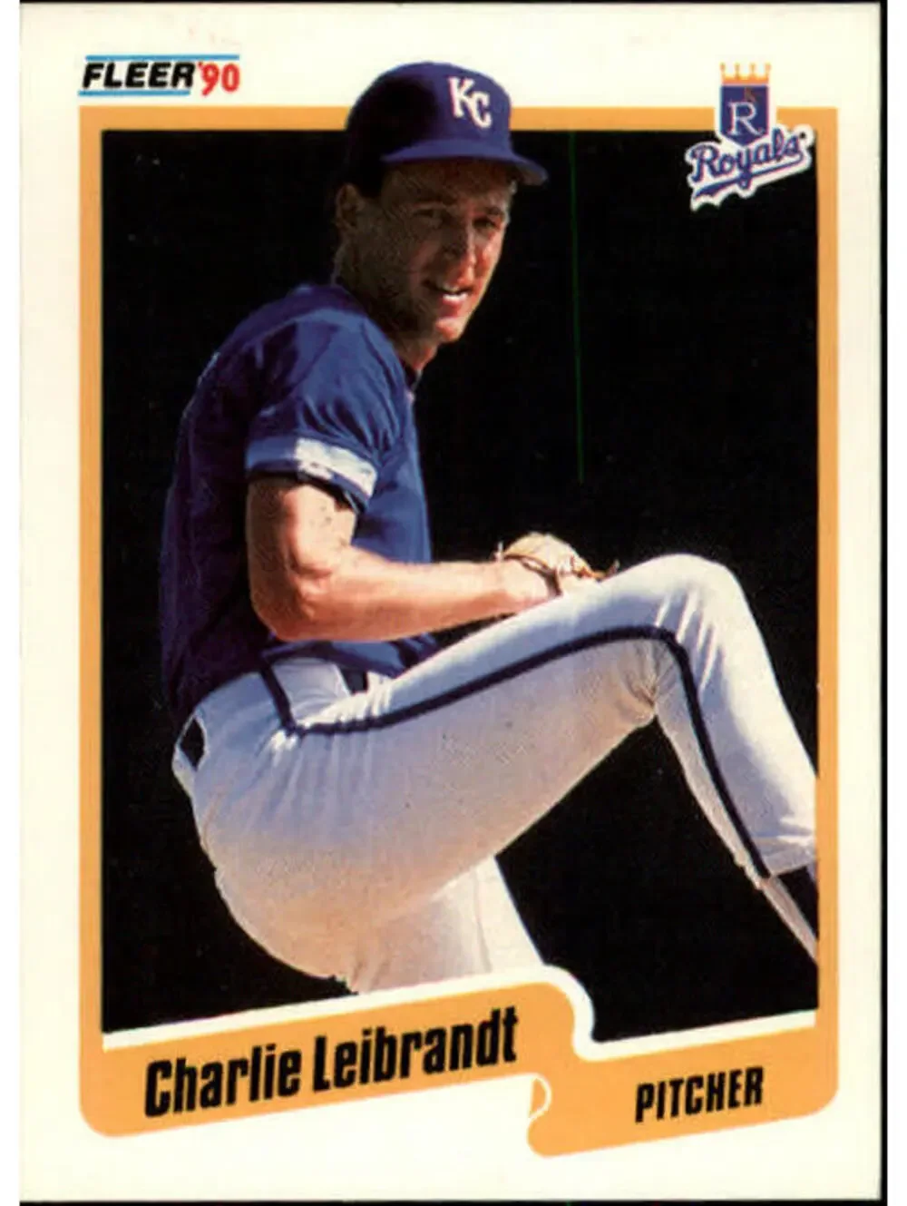 1990 Charlie Leibrandt Fleer Baseball Card #112